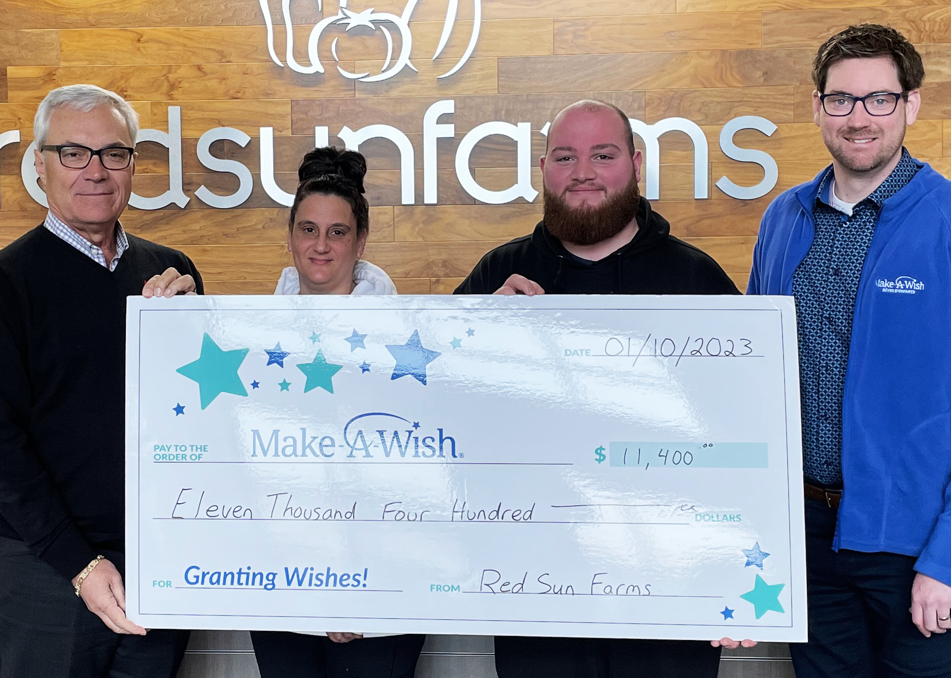 RED SUN FARMS IS PROUD TO DONATE  TO MAKE-A-WISH S...