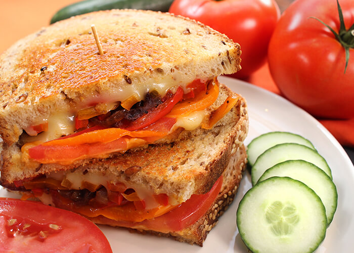 Grilled Veggie &amp; Cheese Panini | Red Sun Farms