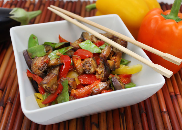 Ginger Eggplant Stirfry