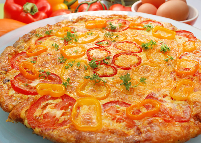 Tomato, Pepper and Egg Frittata