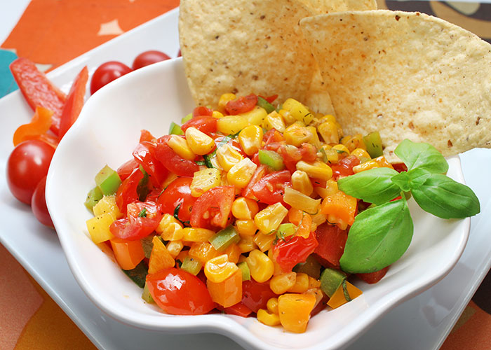 Pepper, Tomato & Grilled Corn Salsa