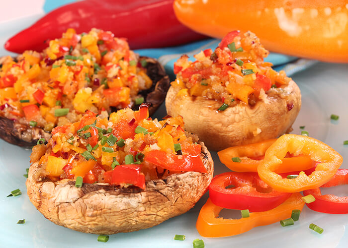 Vegetarian Stuffed Mushrooms