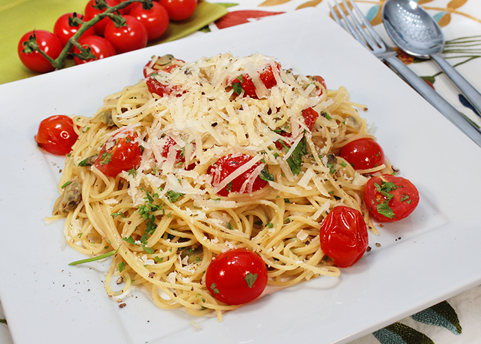 Pasta Vongole with Cherry Tomatoes