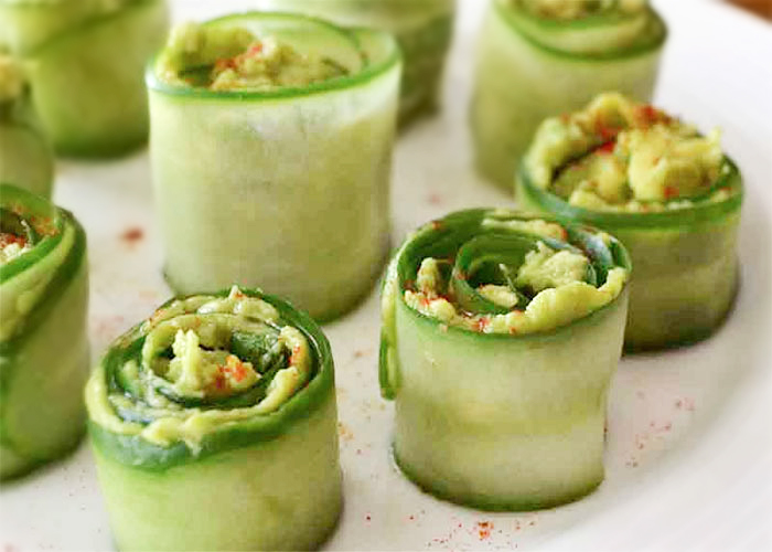 Cucumber Avocado Roll Ups