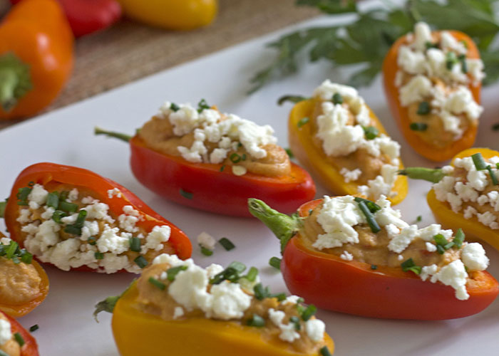 Hummus & Feta Sweet Peppers