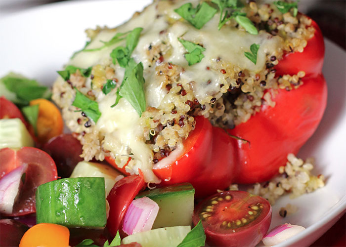 Turkey and Quinoa Stuffed Peppers